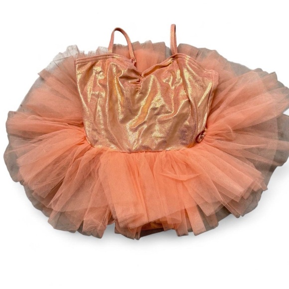 Girls Multicolor Tutu leotard Dress M Sleeveless Ballet Dance Party - Picture 2 of 6